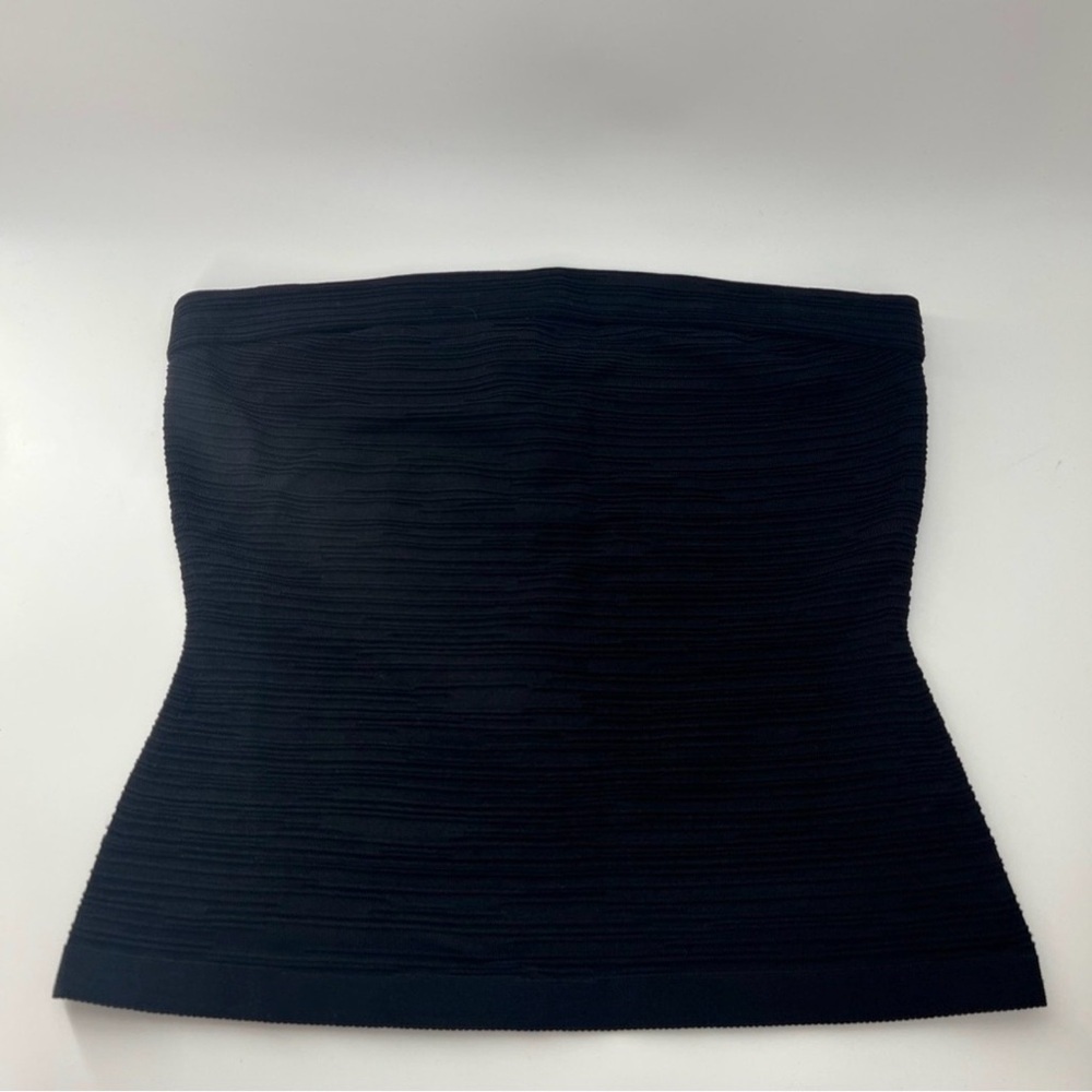 Cos Textured Knit Black Bandeau Top